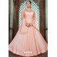 Baby Pink Latest Embroidered Designer Anarkali Suit