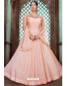 Baby Pink Latest Embroidered Designer Anarkali Suit