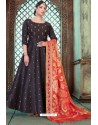 Carbon Latest Embroidered Designer Anarkali Suit