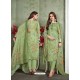 Green Designer Printed Heavy Muslin Straight Salwar Suit
