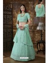 Sea Green Designer Festival Wear Lehenga Choli