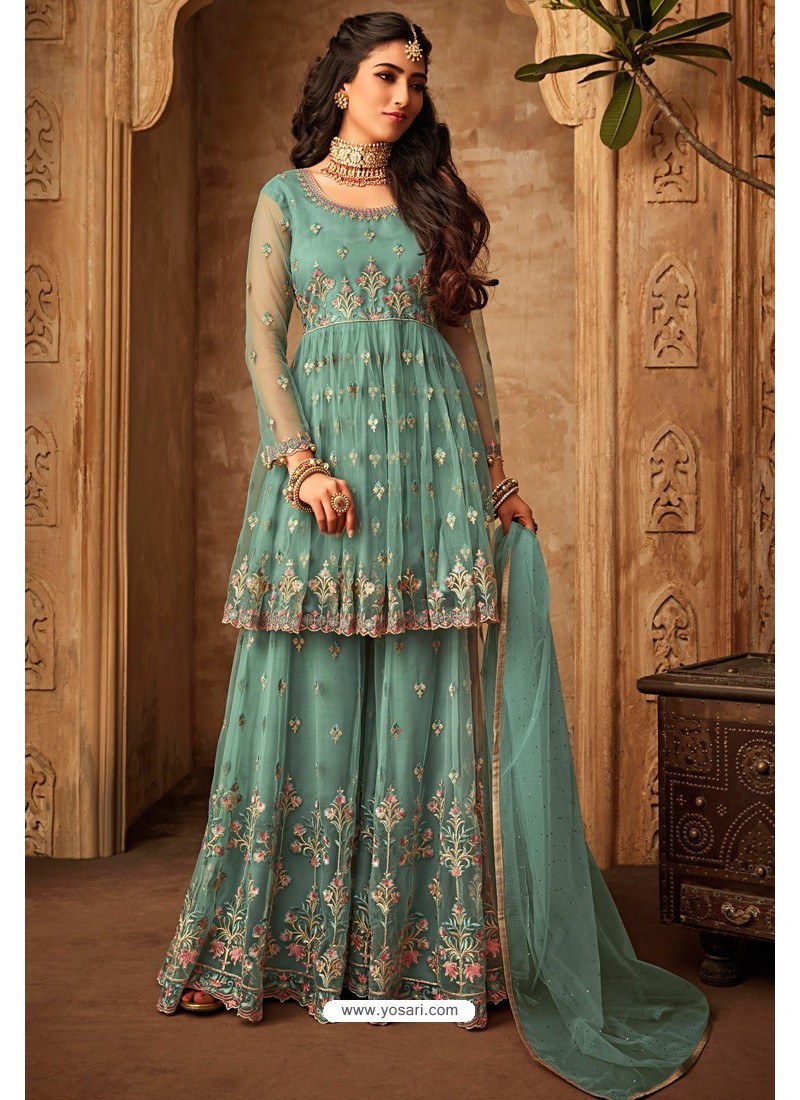 Designer Punjabi Sharara Suits for Plum Colour | Sarara Dress Party Wear