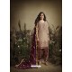 Light Brown Designer Embroidered Punjabi Patiala Suit