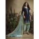 Navy Blue Designer Embroidered Punjabi Patiala Suit