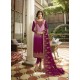 Medium Violet Designer Heavy Satin Georgette Salwar Suit