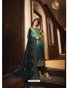 Dark Green Designer Heavy Satin Georgette Salwar Suit