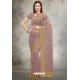 Dusty Pink Designer Fancy Party Wear Net Sari