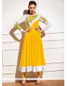 Tiptop Yellow Embroidered Work Anarkali Suit