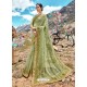 Green Designer Net Party Wear Sari