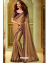 Camel Fancy Designer Party Wear Sari