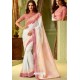 Off White Fancy Designer Party Wear Sari