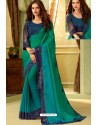 Forest Green Fancy Designer Party Wear Sari