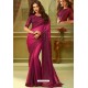 Deep Wine Fancy Designer Party Wear Sari