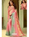 Pink Fancy Designer Party Wear Sari