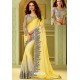 Lemon Fancy Designer Party Wear Sari