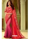 Red Fancy Designer Party Wear Sari