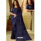 Navy Blue Fancy Designer Party Wear Sari