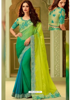 Multi Colour Fancy Designer Party Wear Sari