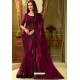 Deep Wine Fancy Designer Party Wear Sari