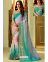 Multi Colour Fancy Designer Party Wear Sari