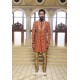 Red Readymade Indowestern Sherwani For Men