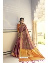 Mustard Designer Party Wear Banarasi Weaving Silk Sari