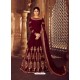 Maroon Heavy Embroidered Designer Real Georgette Anarkali Suit