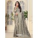 Silver Fancy Designer Party Wear Silk Sari