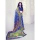 Royal Blue Designer Casual Wear Khushi BrassoﾠSari