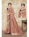 Light Brown Latest Designer Party Wear Sari