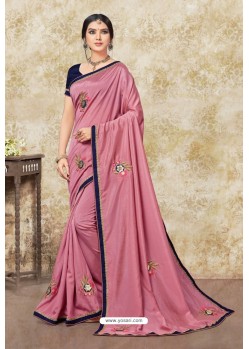 Pink Latest Designer Party Wear Sari