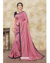 Pink Latest Designer Party Wear Sari