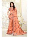 Light Orange Latest Designer Party Wear Sari