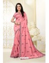 Pink Latest Designer Party Wear Sari