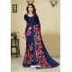 Navy Blue Latest Designer Party Wear Sari