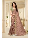 Light Brown Latest Designer Party Wear Sari