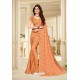 Orange Latest Designer Party Wear Sari