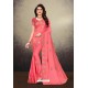 Peach Latest Designer Party Wear Sari