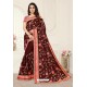 Deep Scarlet Latest Designer Party Wear Sari