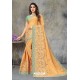 Mustard Latest Designer Party Wear Sari