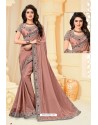 Old Rose Latest Designer Party Wear Sari