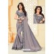 Silver Latest Designer Party Wear Sari