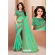 Jade Green Latest Designer Party Wear Sari