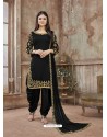 Black Embroidered Party Wear Punjabi Patiala Suits