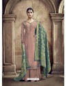 Dusty Pink Designer Embroidered Pure Viscose Pure Santoon Palazzo Salwar Suit