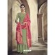 Green Designer Embroidered Pure Viscose Pure Santoon Palazzo Salwar Suit