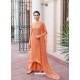 Orange Heavy Designer Party Wear Palazzo Salwar Suit
