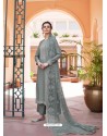 Grey Heavy Designer Party Wear Palazzo Salwar Suit