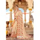 Light Beige Fancy Designer Party Wear Georgette Sari