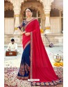 Royal Blue Fancy Designer Party Wear Georgette Sari